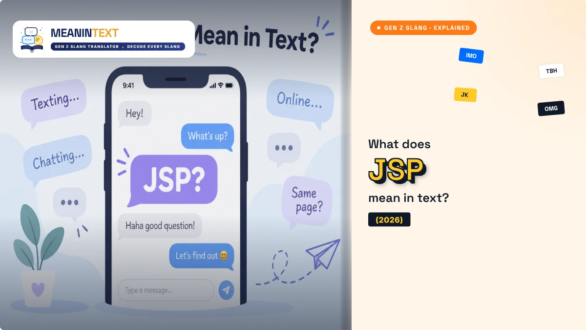 JSP meaning in text (2026) – what does JSP mean in texting and chat?